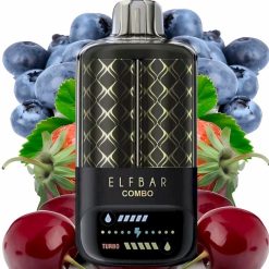 Vape Liquid - Elf Bar Combo 25 000 mustikas hapu vaarikas & kirss P4T0R2